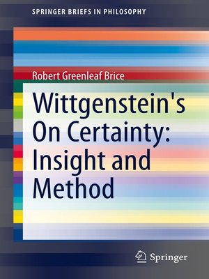 cover image of Wittgenstein's on Certainty